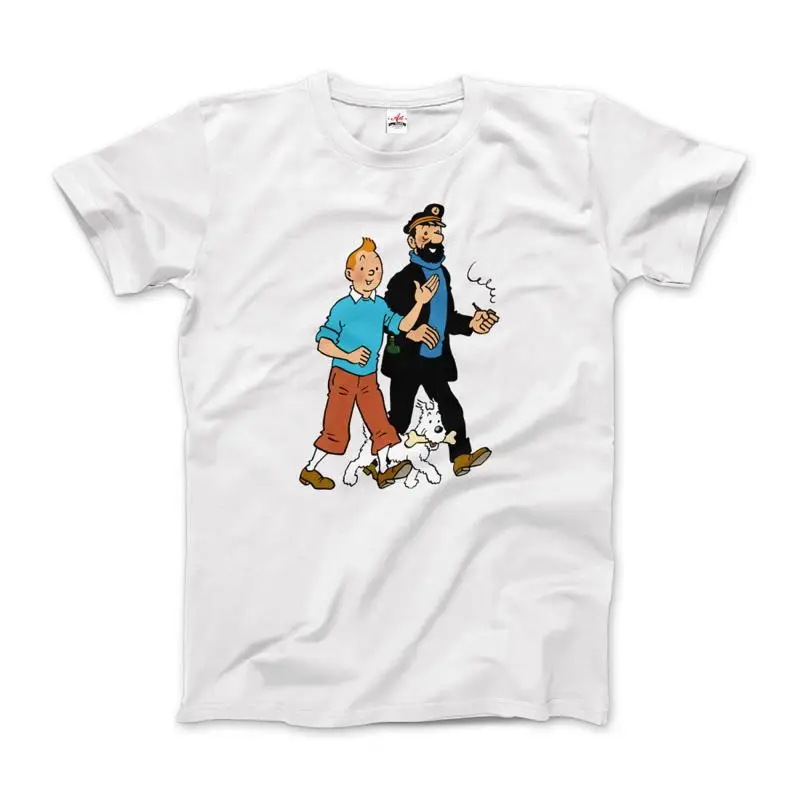 Snowy And Cap Haddock Artwork T-Shirt