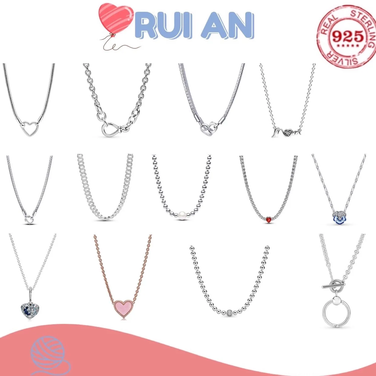 Classic 925 sterling silver charm necklace snake bone chain heartshaped fashionable jewelry for women suitable for festival gift