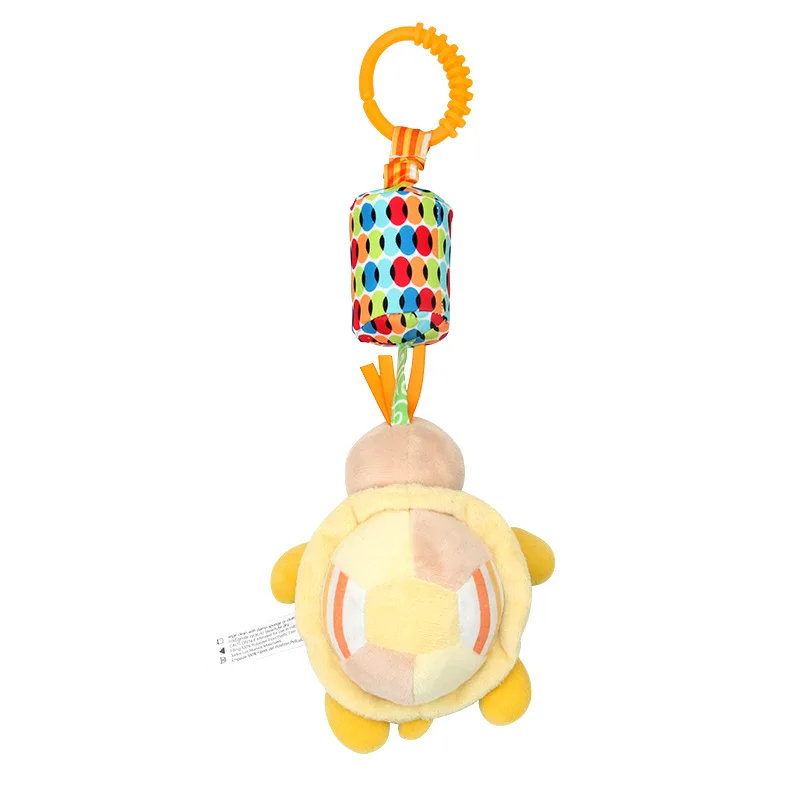 Baby Sensory Hanging Rattles Stroller Infant Car Bedside Bed Crib Animals Stroller Pendant with Teether Toys 0-24Months