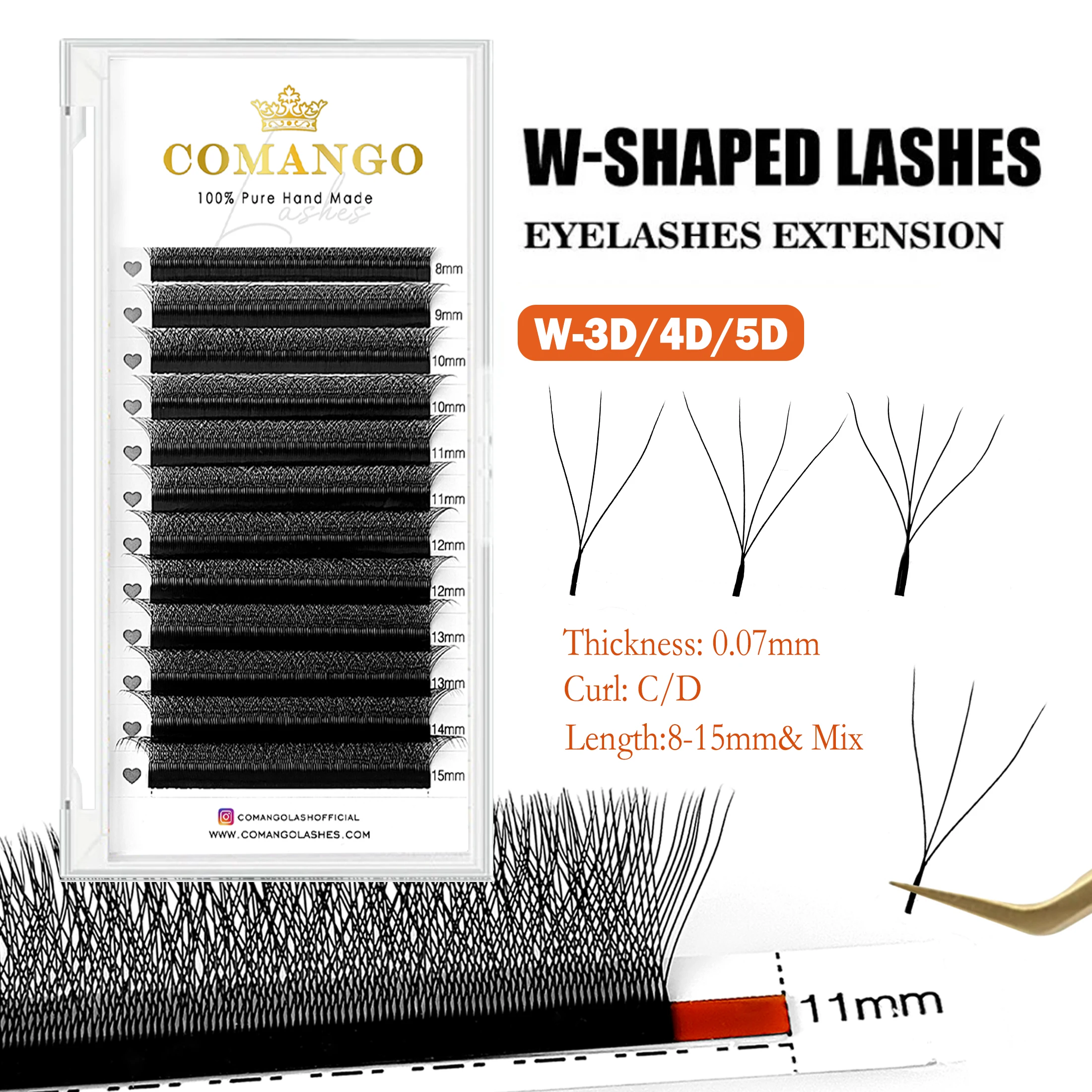 CoMango C/D Curl haute qualité - Eyelash Extension Hybrid avis et prix