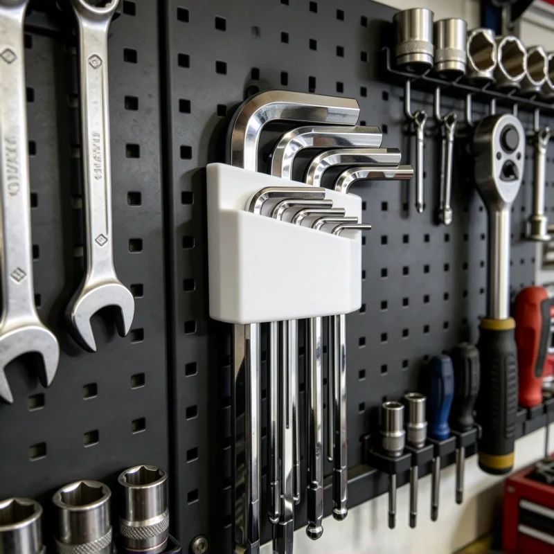 3D Printing Hex Key Wrench Storage Holder Screwdriver Allen Wrench Organizer Rack Pegboard Drawer Garage Home Hand Tools Storage