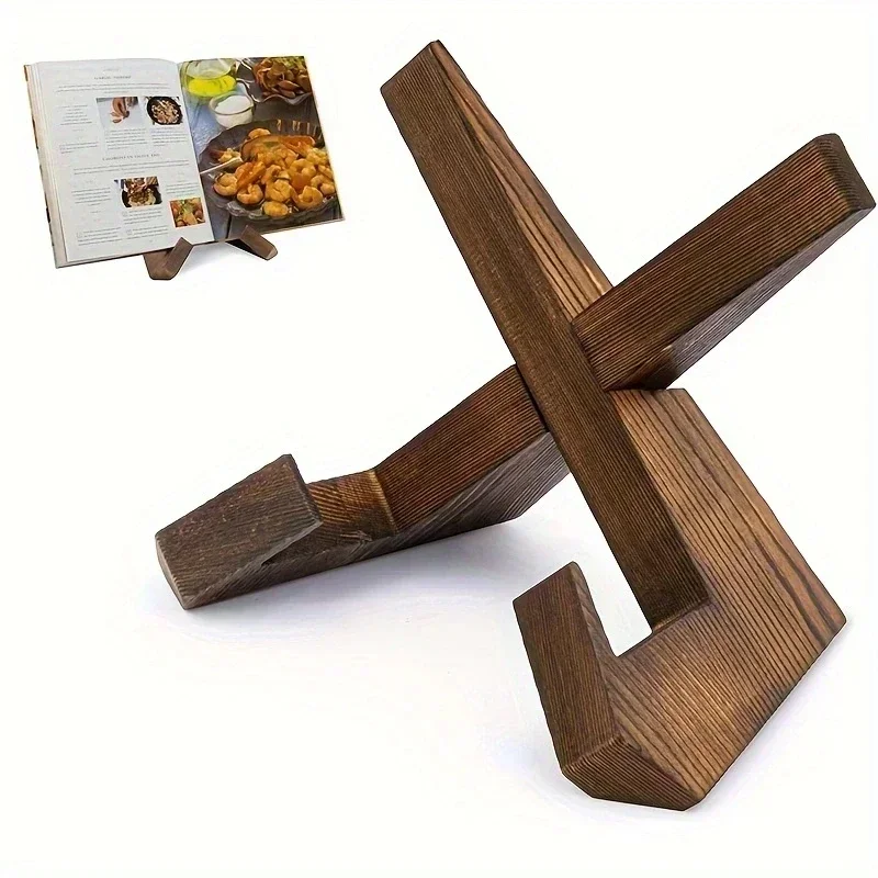 Wooden Cookbook Stand Flat Stand Base Kitchen Cookbook Stand Reading Stand Wooden Record Stand Resding Stand