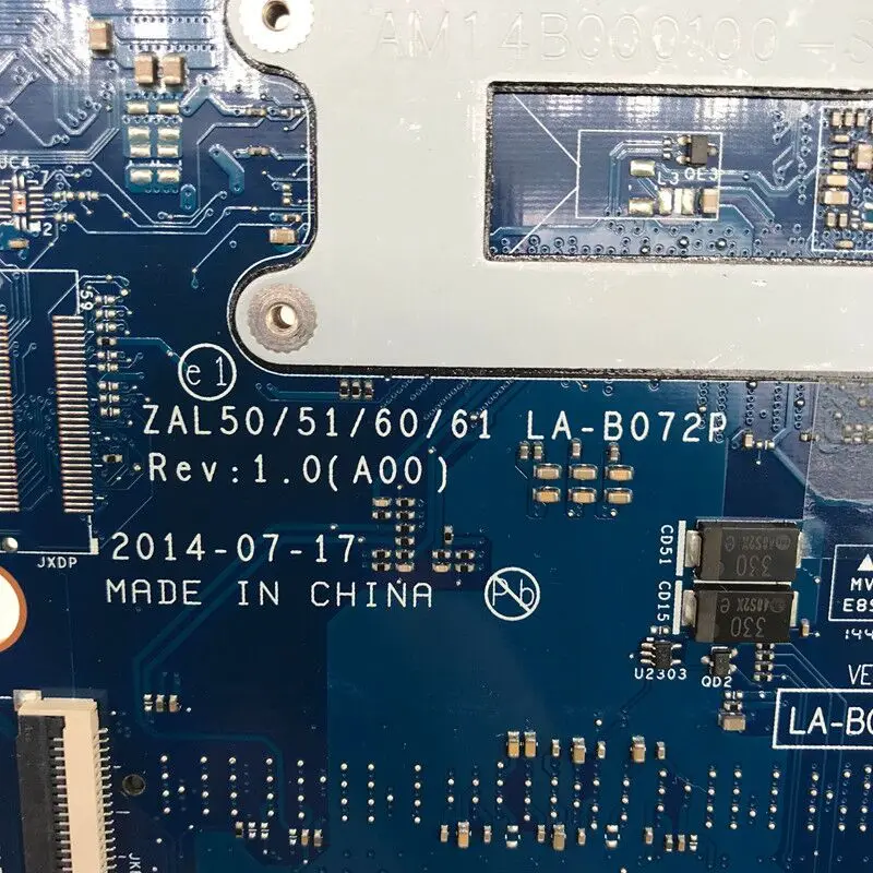 CN-0KFY45 0KFY45 KFY45 For DELL 3450 3550 ZAL50/51/60/61 LA-B072P With SR23W I7-5500U CPU 830M 2GB Laptop Motherboard 100%Tested