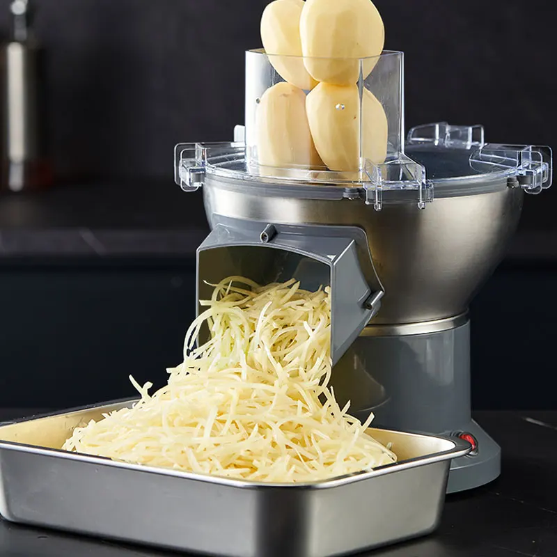 Affettatrice elettrica Grattugia elettrica Verdure morbide e dure Tagli di melone cubi Frutta Tagliatrice per alimenti affettatrice