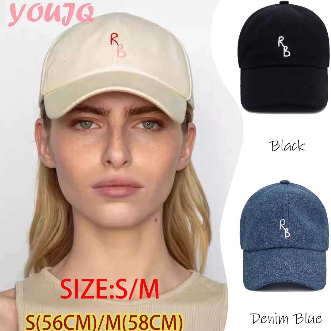 カジュアルなモノグラムコットンブリティッシュアウトドアスポーツ野球帽、男女兼用、手染めソフト生地、手刺繍文字入り帽子