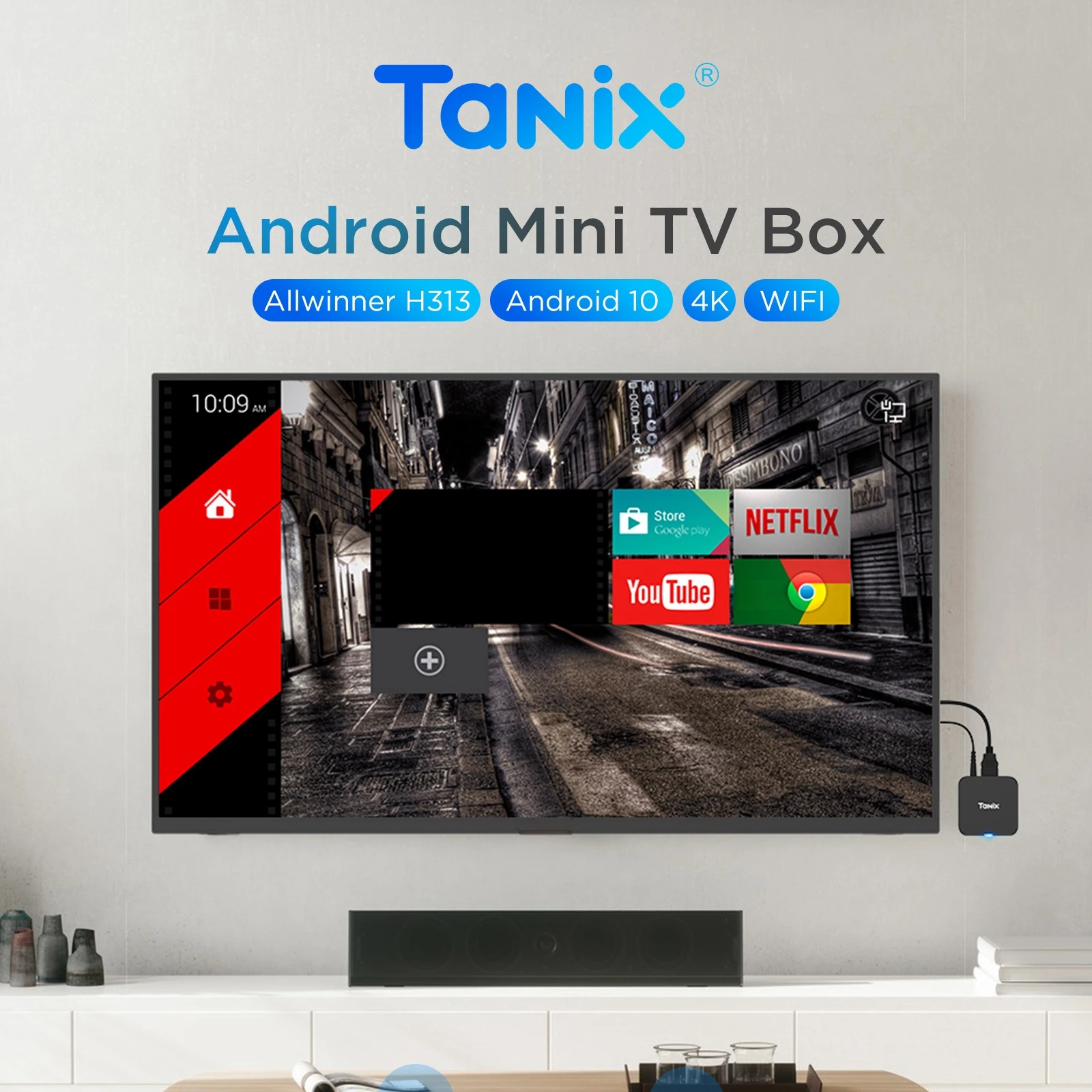 مشغل وسائط عصا التلفزيون ، Android TV Box ، Allwinner H313 ، رباعي النواة ، 4K HDR ، 1G ، 8G ، 2G ، 16G ، G