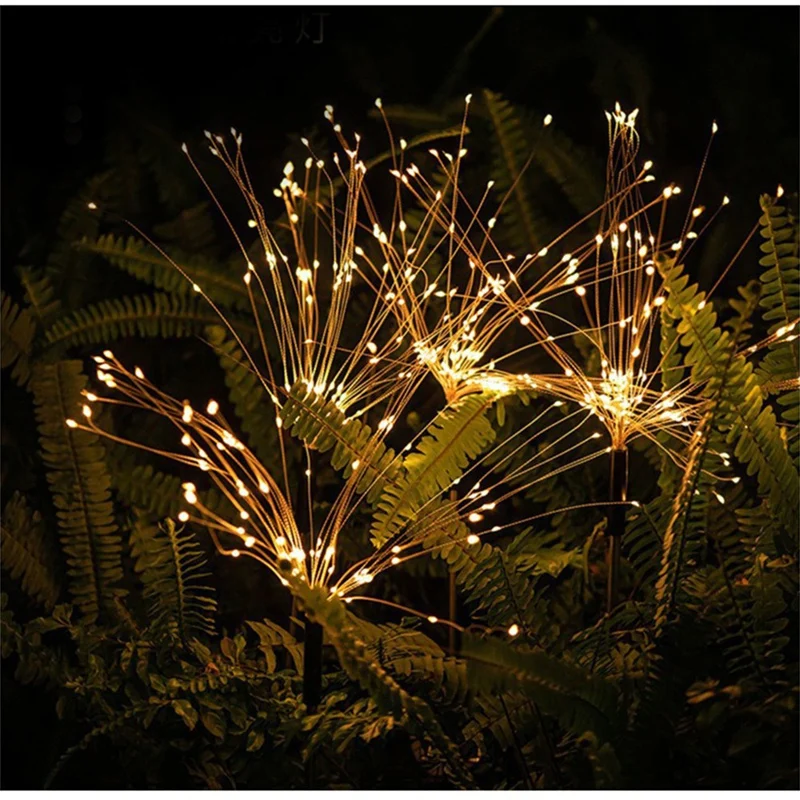 Lámpara LED Solar de 120 lámparas, lámpara Solar impermeable para jardín al aire libre, decoración navideña para jardín, decoración de boda y Año Nuevo