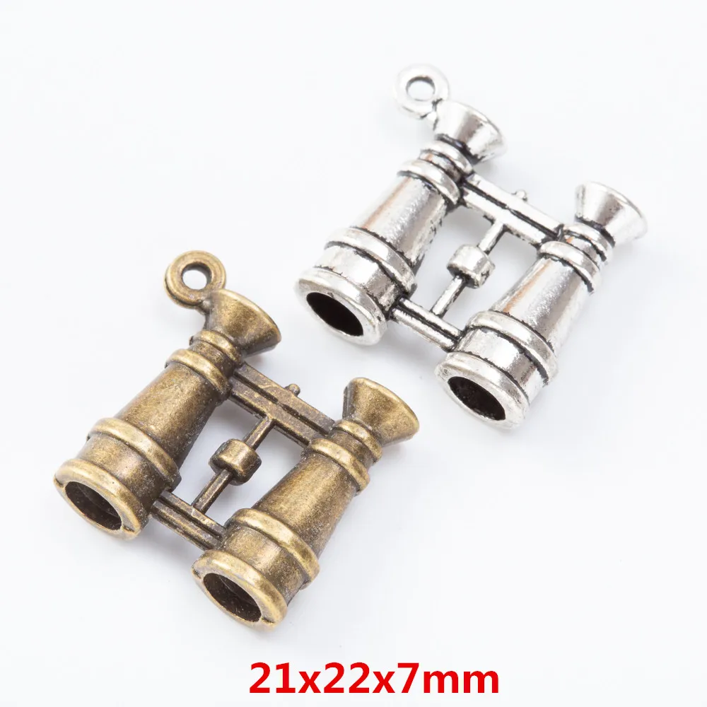 14pieces (telescope) vintage zinc alloy charm metal pendant DIY jewelry discovery making accessories 3203