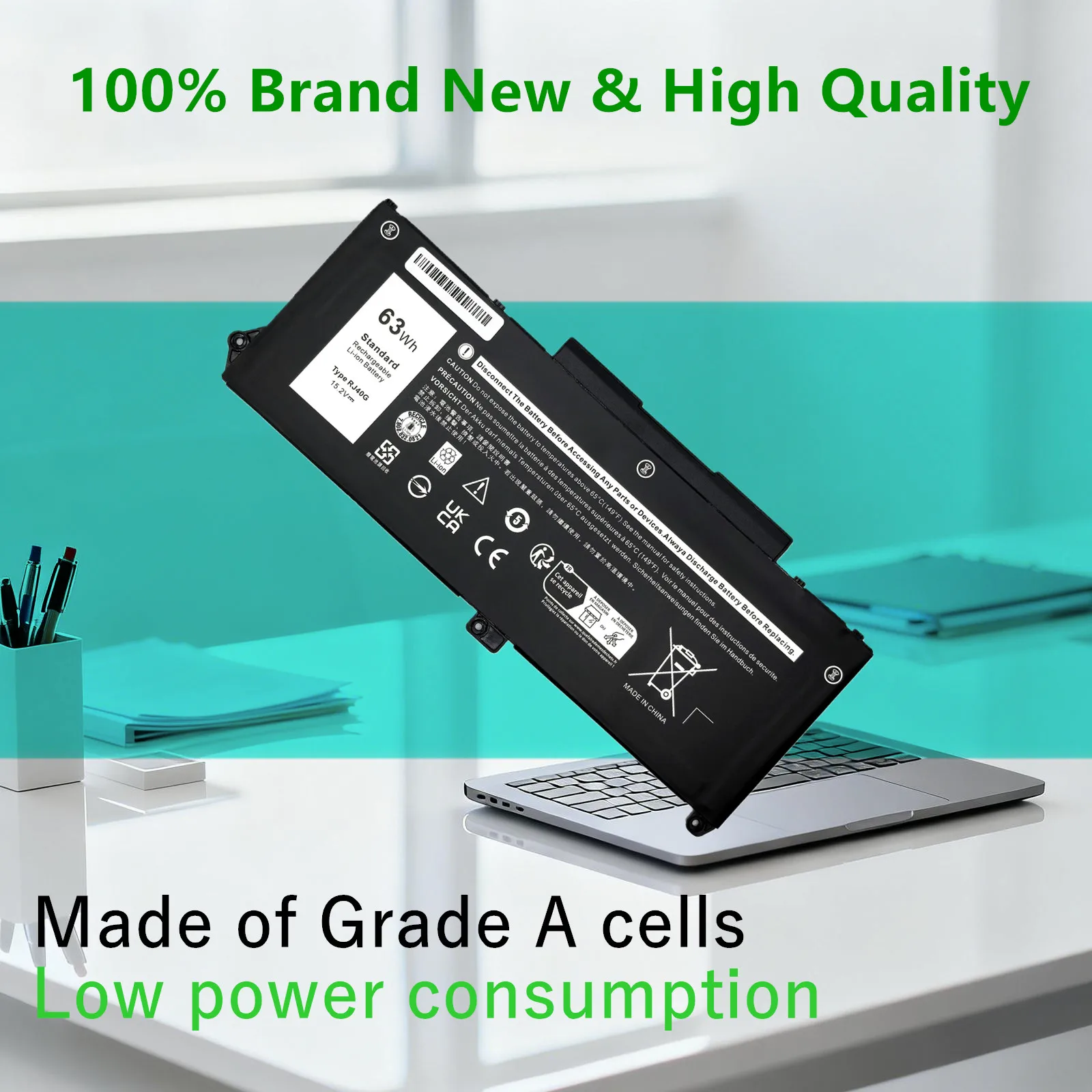 RJ40G Laptop Battery For Dell Latitude 14 5420 15 5520 3560 Series 01K2CF 075X16