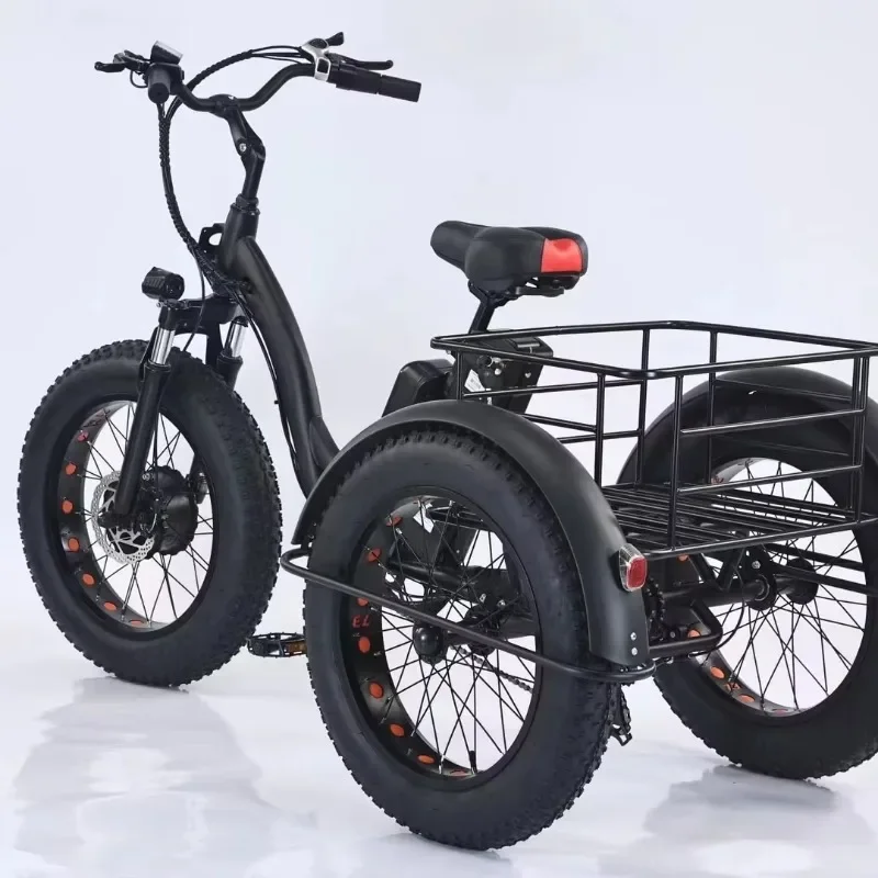 

Confortable Ride Feel Electric Tricycle 3 Wheel E Trike Tricycle With Shimano 7-speed Outside Frame Carbon Tire