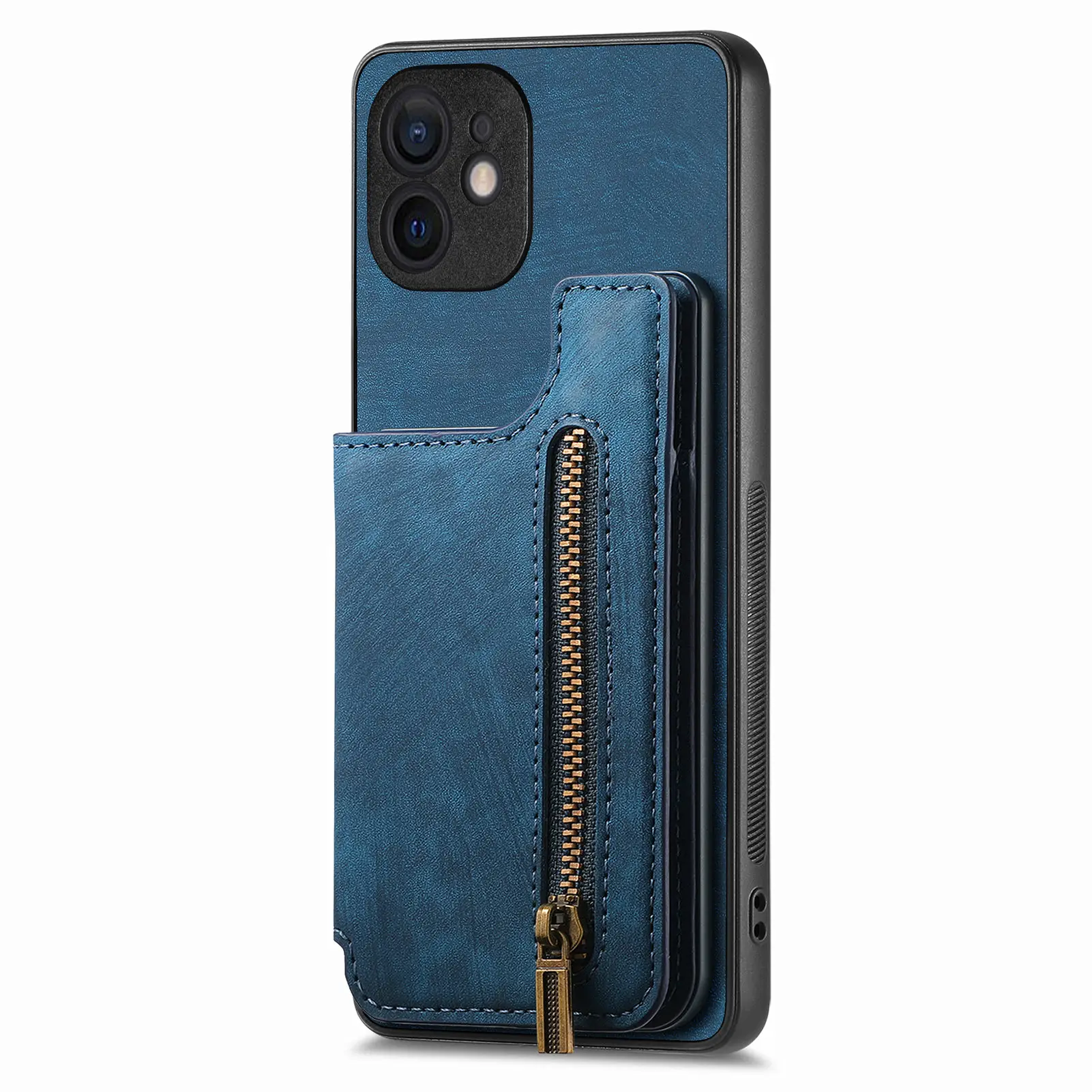 Flip retro leather Card slot Wallet Bracket Back Cover For Apple iPhone 12 Fall prevention Phone case For iPhone 12 Case 6.1"