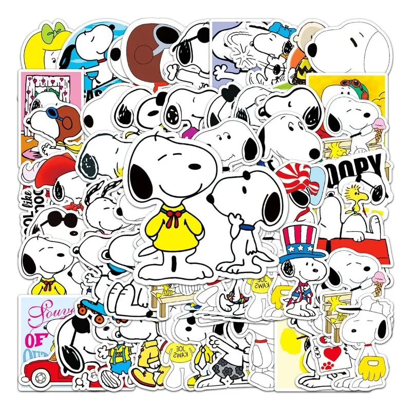 Snoopy Animatie Perifeer Karakter Schattige Stickers Creatief Grappig Handboek Koffer Decoratie Stickers Waterdicht