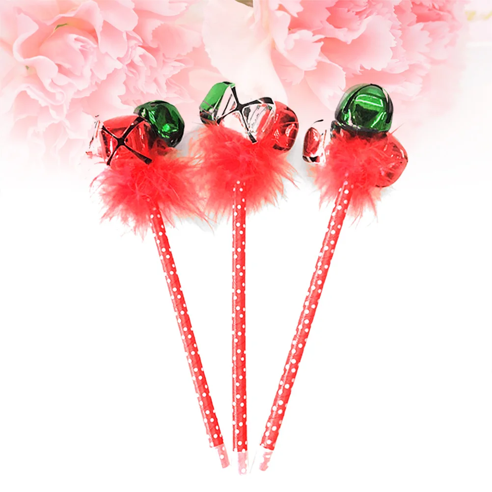 

3 шт. шариковые ручки Jingle Bell, дизайнерская рождественская ручка для письма для студентов, школьные праздничные сувениры для вечеринок