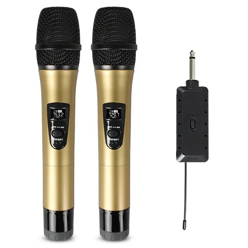 

E8 Wireless Microphone 2 Channels UHF Professional Handheld Mic Micphone Micro Phone For Karaoke Meeting 50 Meters Sing Song KTV