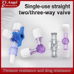 Medical Liquid Exchange Two-way Valve Disposable Three-way Infusion Tube Drug Conversion Syringe Separation Connector Plug
