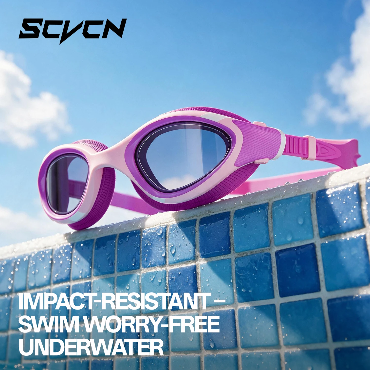 SCVCN New Swimming Goggles Glasses Men Women Youth Pool Competition Use Accessories Summer Diving Beach Anti-Fog Low-Drag Swim