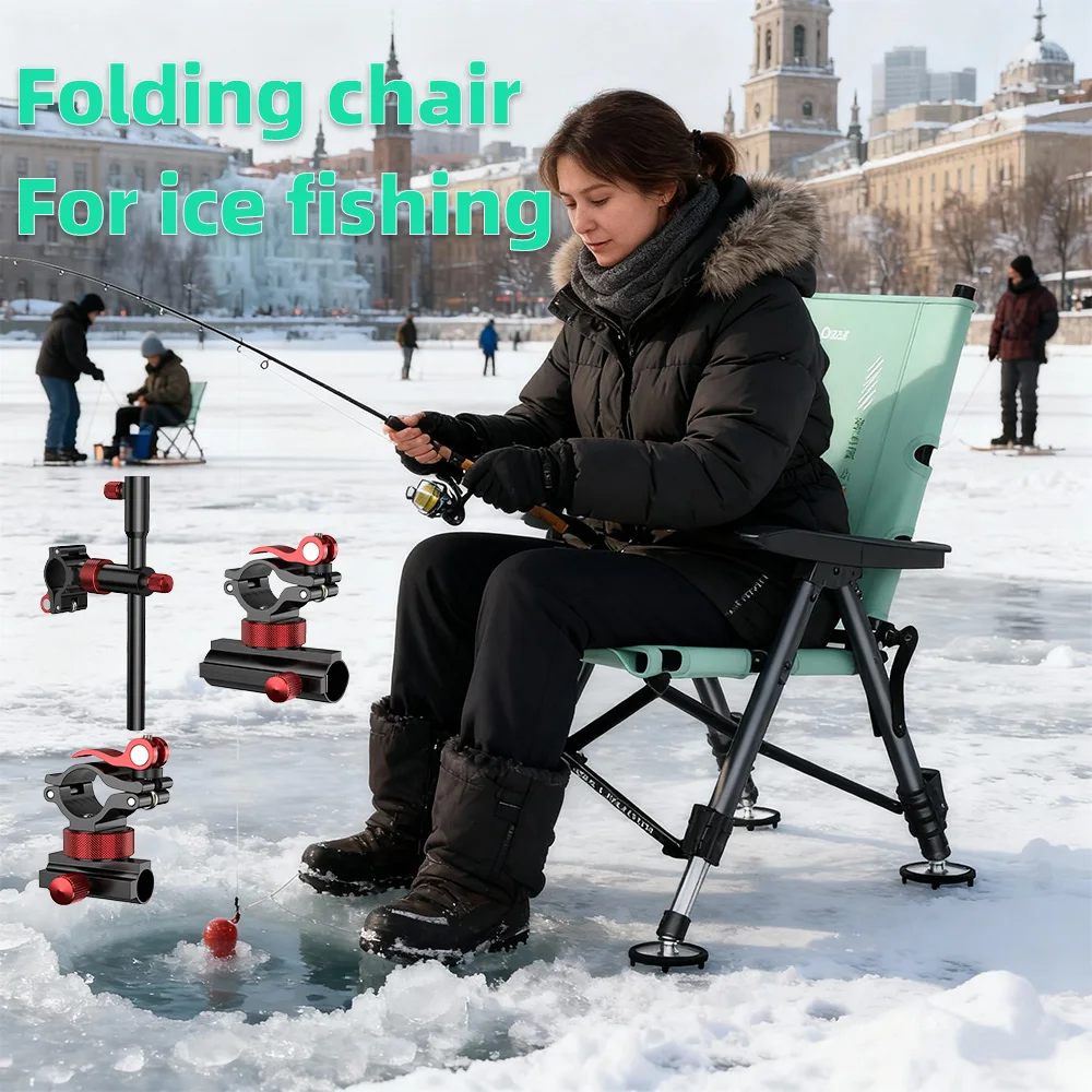 

Portable Heavy Duty Outdoor Folding Chair with Carry Bag for Ice Fishing Camping & Beach - Best Christmas Gift for Men