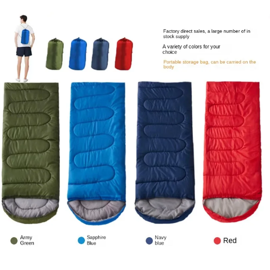 

Four season universal double splicing outdoor adult camping travel sleeping bag