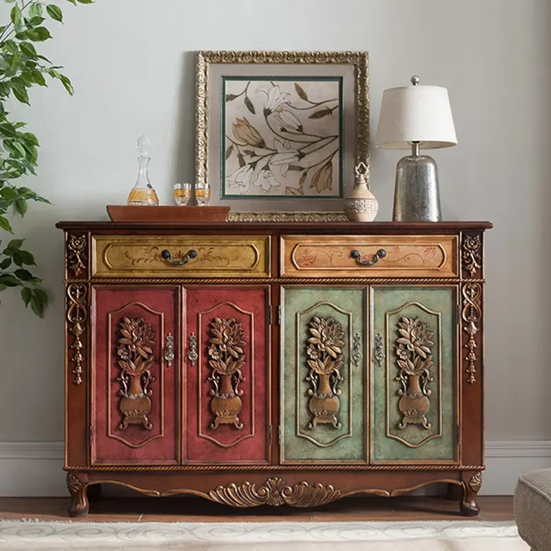 

Шкаф для входа, дверь для домашнего использования, большая вместимость, прихожая, шкаф для сувениров, американский окрашенный полный шкаф для хранения на крыльце1