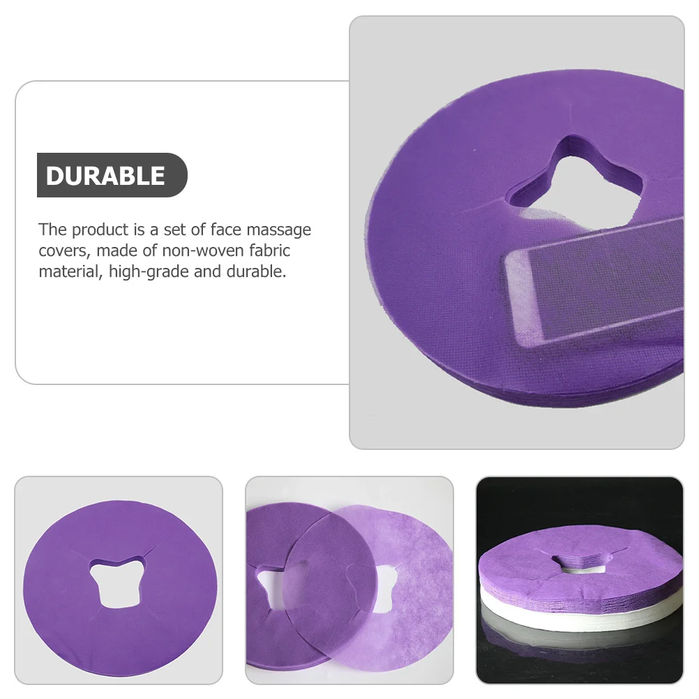 

100 шт., чехлы для массажа лица, одноразовые дышащие подушечки для подголовников, салон, спа, массажные чехлы для отверстий в кровати