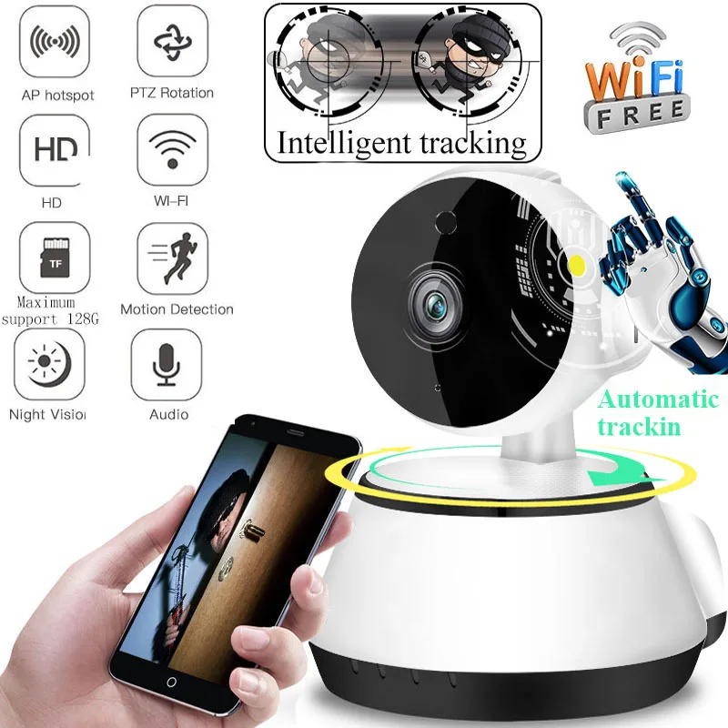 1080P 720P IP Camera Home Security Surveillance Camera Auto Tracking Network WiFi  Pan/Tilt Wireless Baby Monitor Cloud/SD store