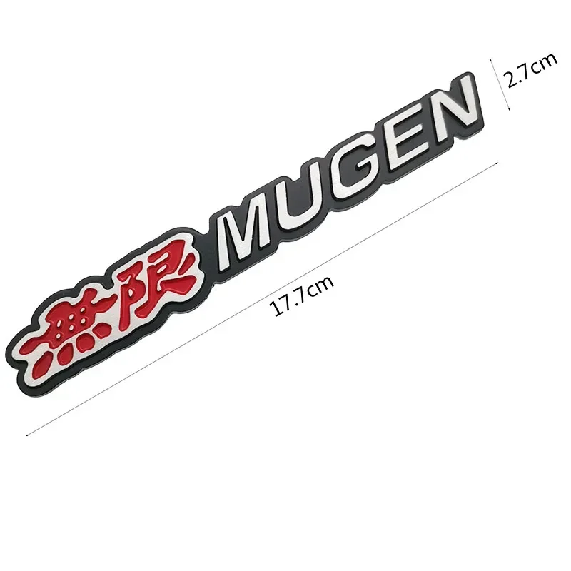 OK 3D Aluminum Mugen Emblem Chrome Logo Rear Badge Car Trunk Sticker Car Styling for Honda Civic Accord CRV Fit and so on