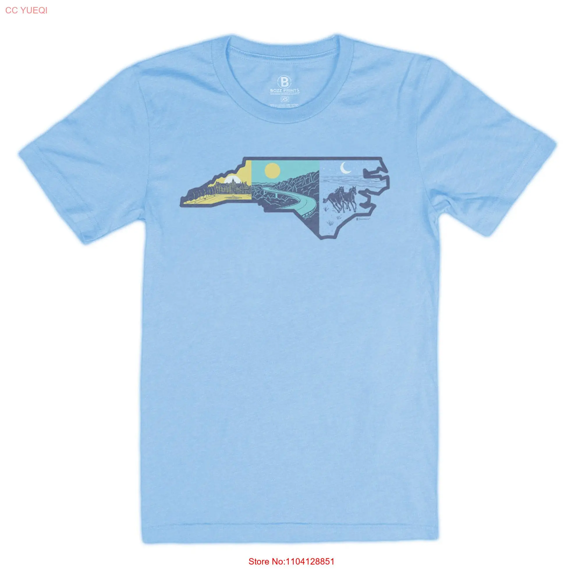 Layers of North Carolina T Shirt long or short sleeves