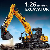 1022PCS excavator building blocks, puzzle assembly toy model for engineering construction, DIY birthday gift for boys by hand