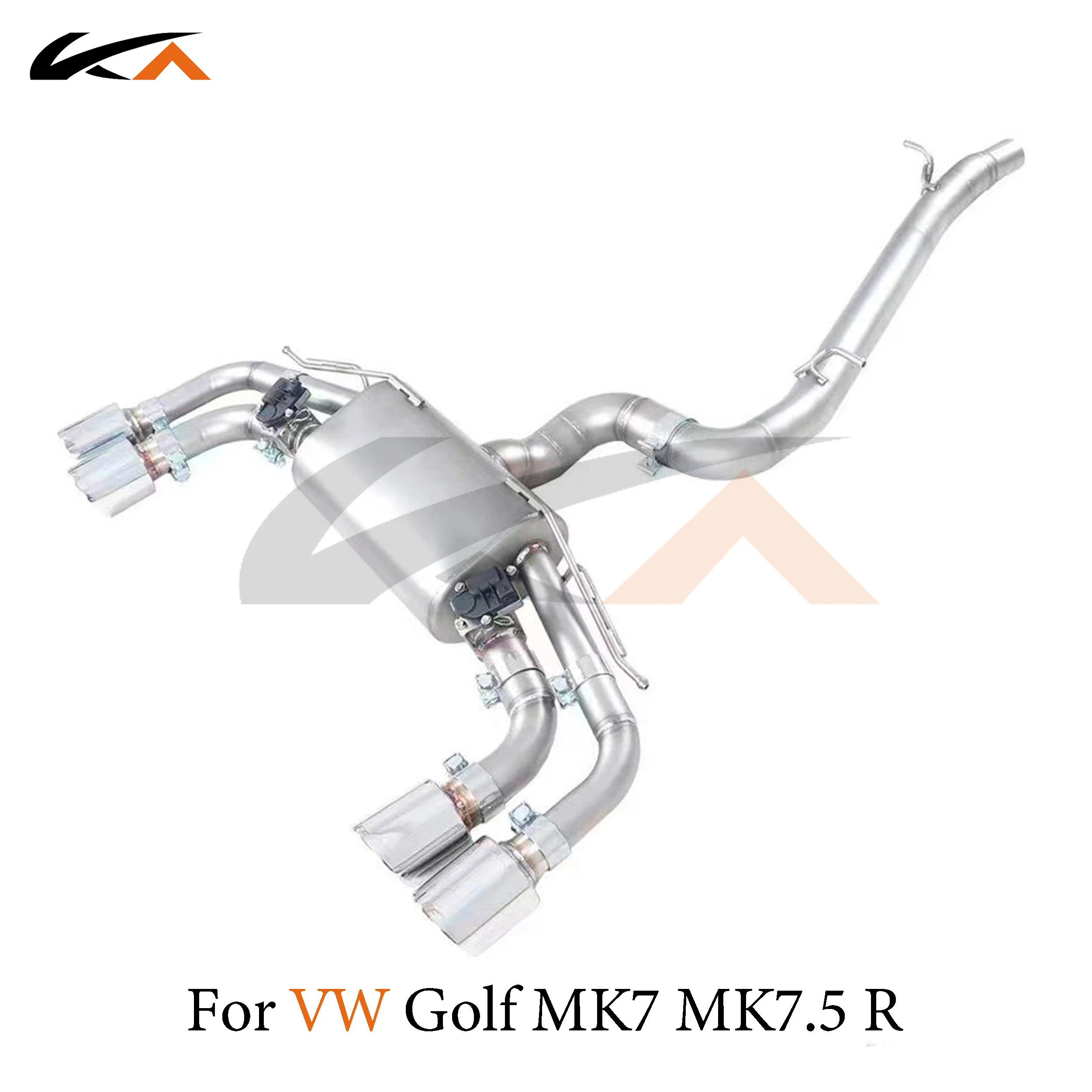 KA Tuning exhaust system stainless catback for VW Golf MK7 MK7.5 R rear section performance parts muffler valve