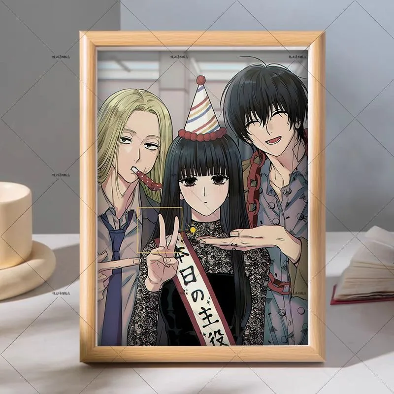 SAKAMOTO DAYS Photo Frame Nagumo Yoichi Akao Akira Comic Peripherals Bedroom Living Room Wooden Photo Frame Decorative Painting