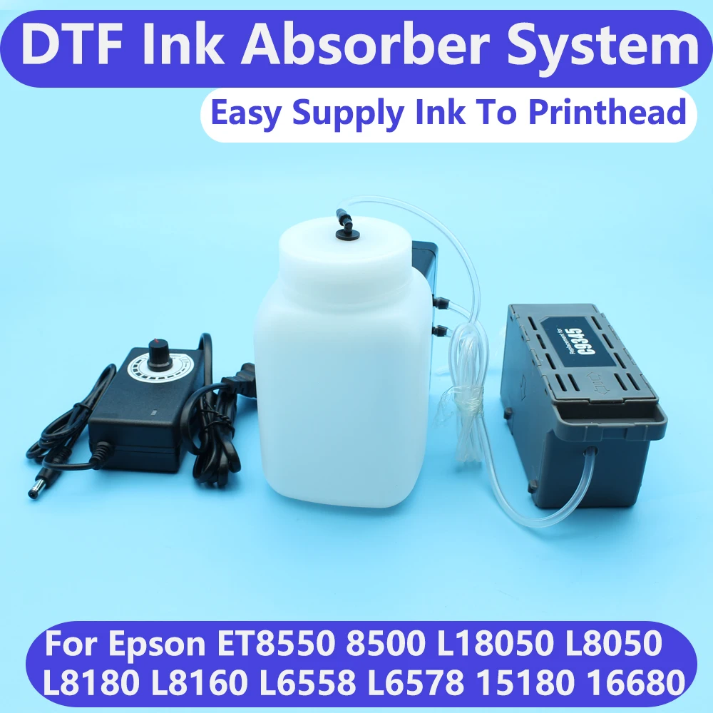 DTF Waste Ink System Printhead Clean Kit C9345 Modified Maintenance Tank Suck Ink For Epson L18050 L8050 L8180 ET8550 8500