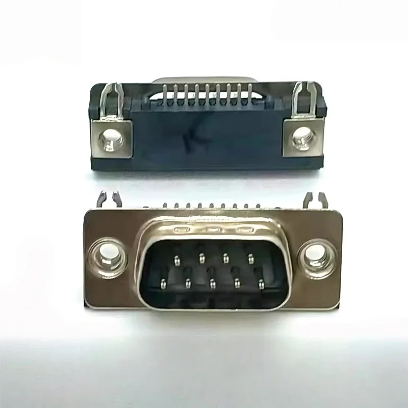 10Pcs/Lot D-Sub/Vga Connector 9P Mail Dr9 90-Degree Angled Pin Solder-In Board Type Ultra-Thin