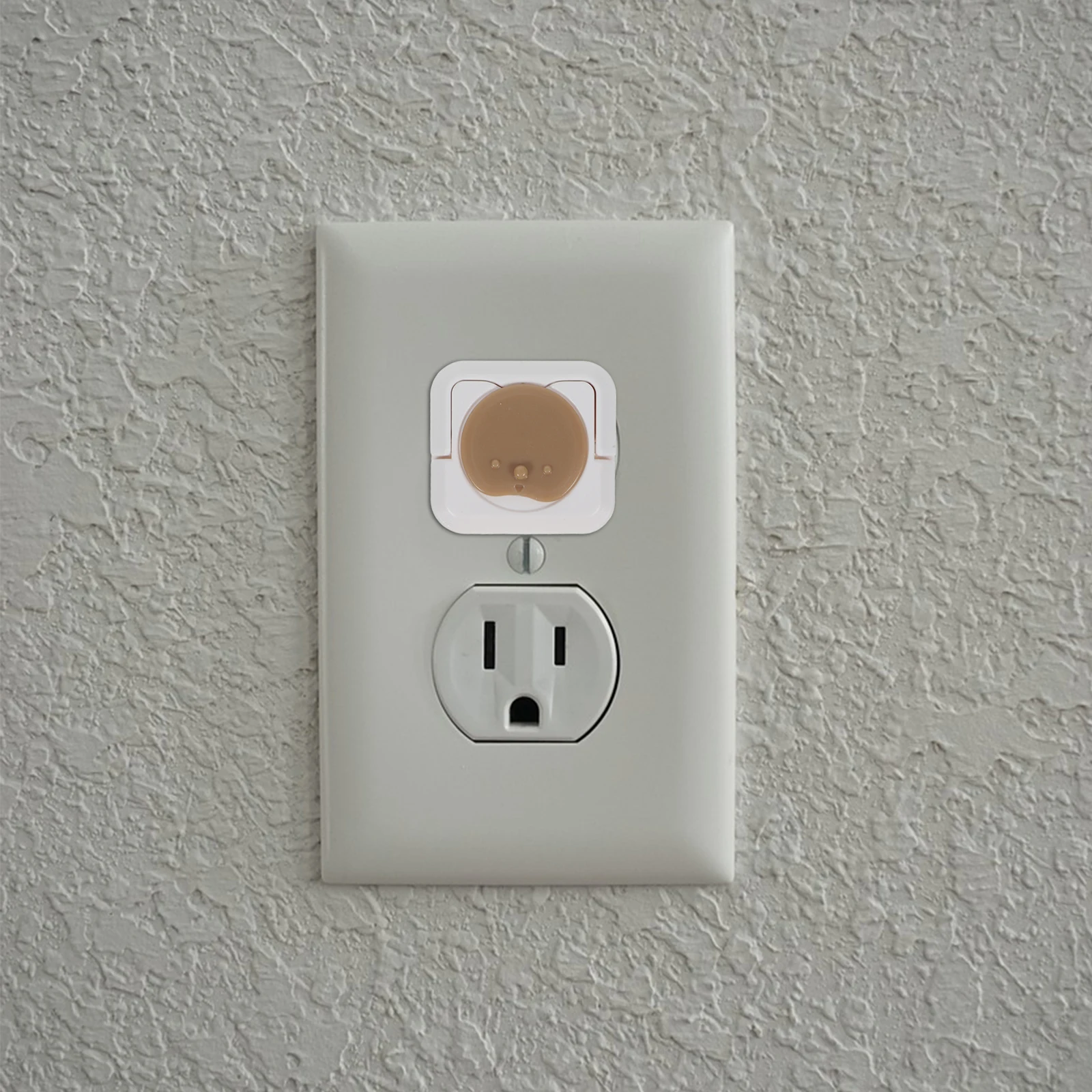 

12pcs Socket Protection Cover Child Proof Outlet Protector Light Brown Baby Safety Plug Covers Plastic Outlet Covers Durability