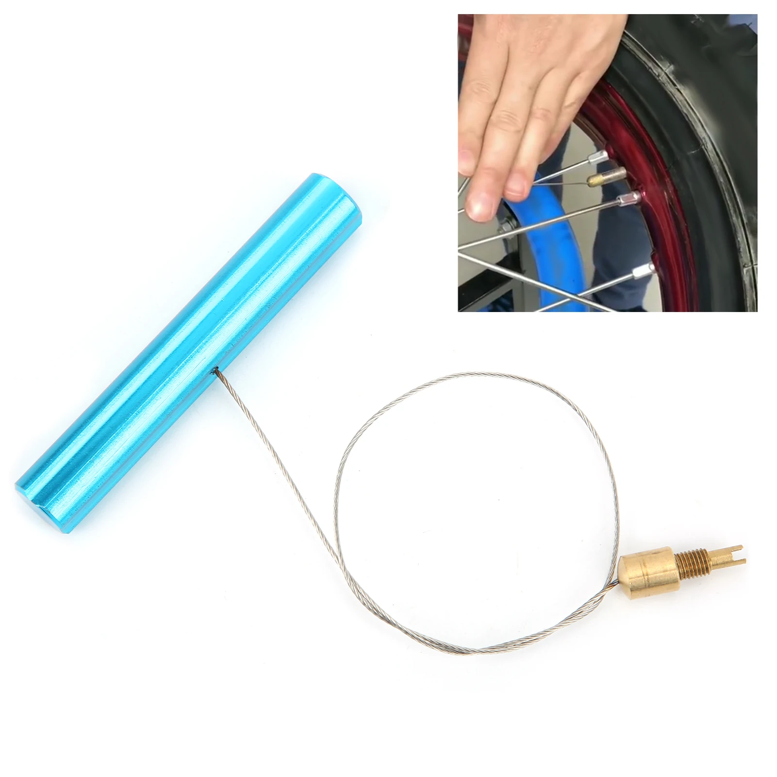 

Motorcycle Air Valve Puller Tube Tire Stem Tool Blue 80x10mm/3.1x0.4in Bicycles Components