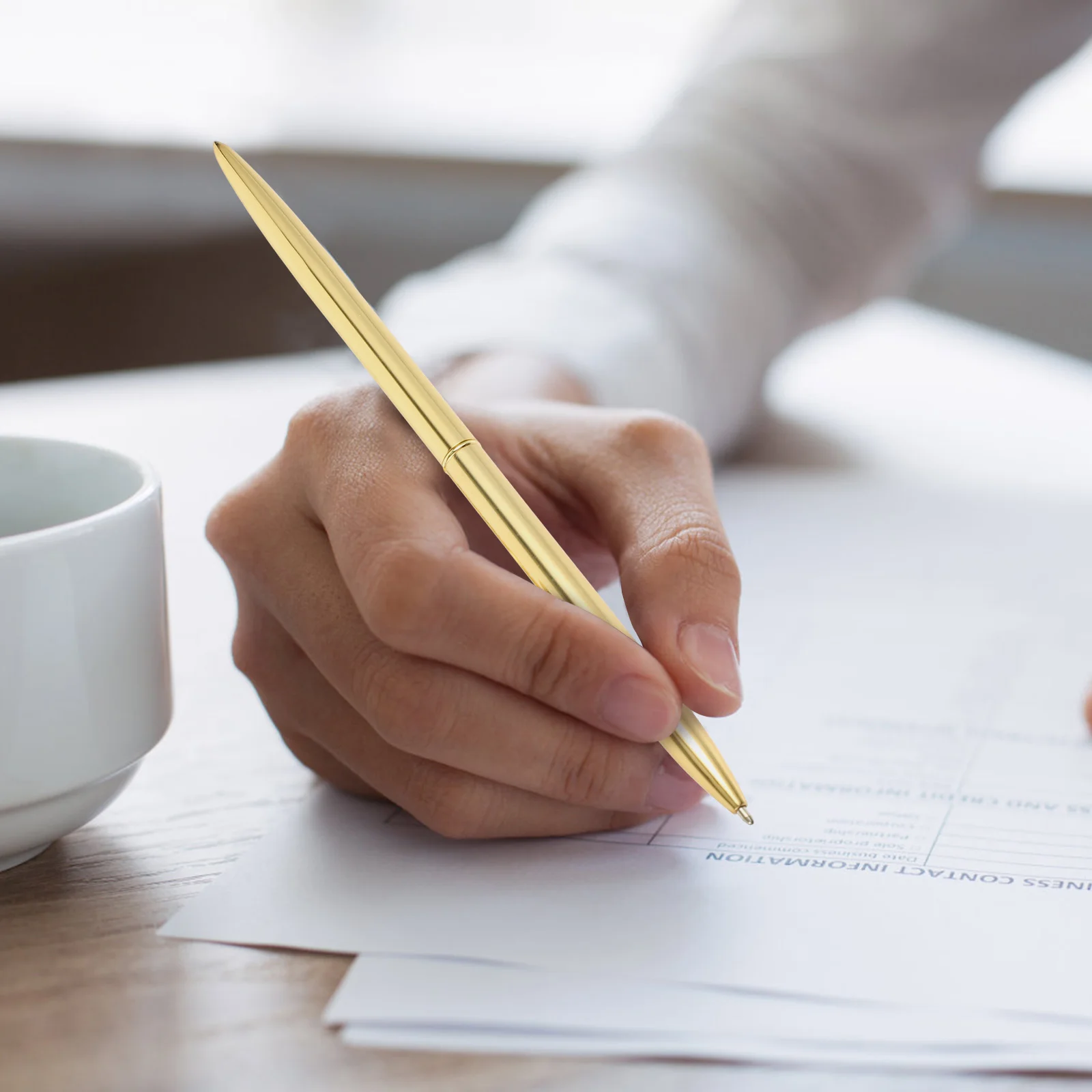 

2pcs Sign Pen Desktop Ballpoint Pens Exquisite Writing Instrument For Office Bank Business Use Smooth Daily Supply Professional