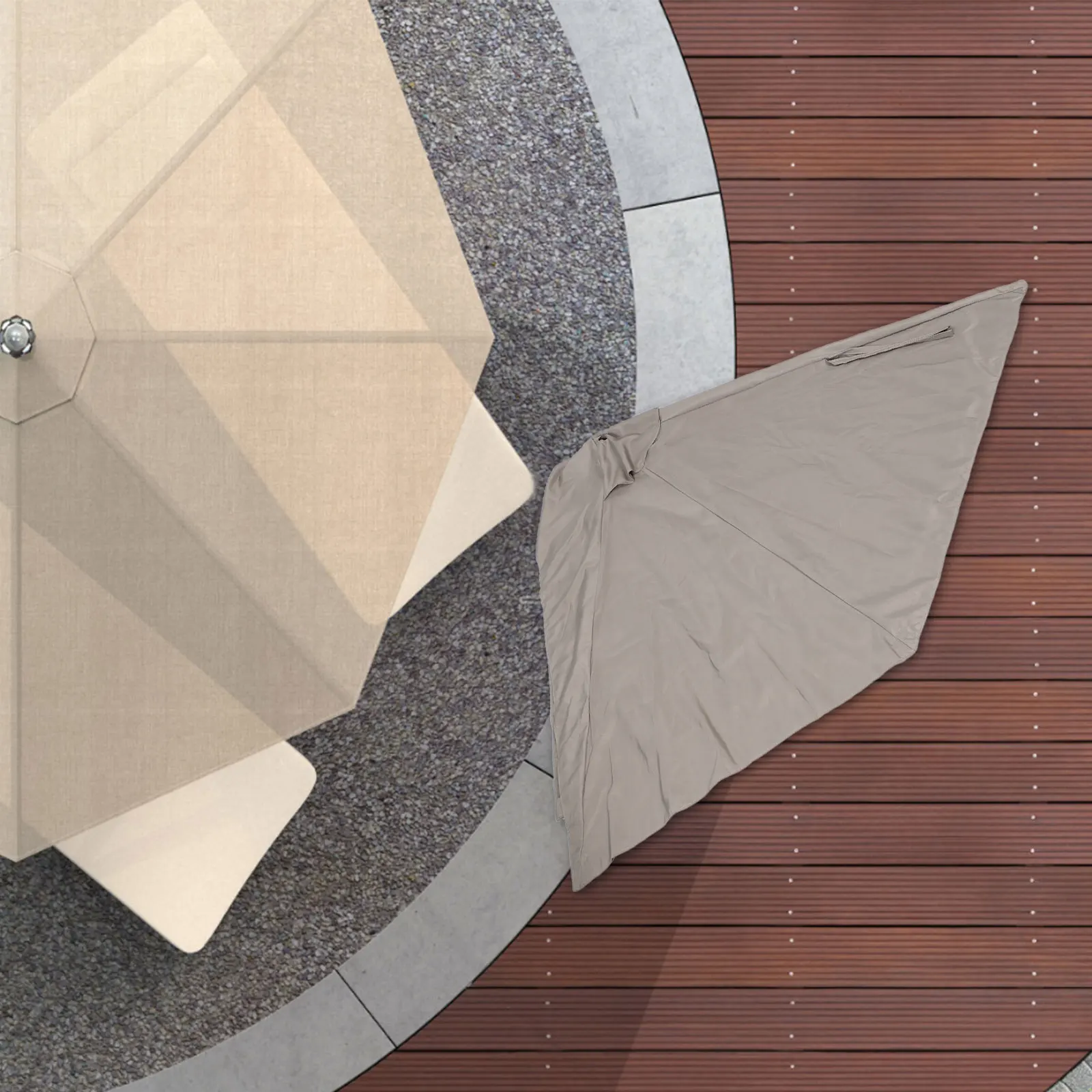 

Half Umbrella Replacement Canopy Outdoor Sun Shade Cover Patio Balcony Table Deck Garden Pool Beach Replacement Canopy Umbrella