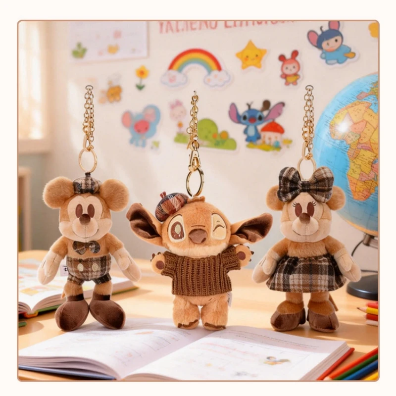 

Плюшевый брелок-подвеска Disney из серии Sweet Chocolate - Стич, Микки Маус, Минни Маус, плюшевая игрушка-брелок для сумки, подарок