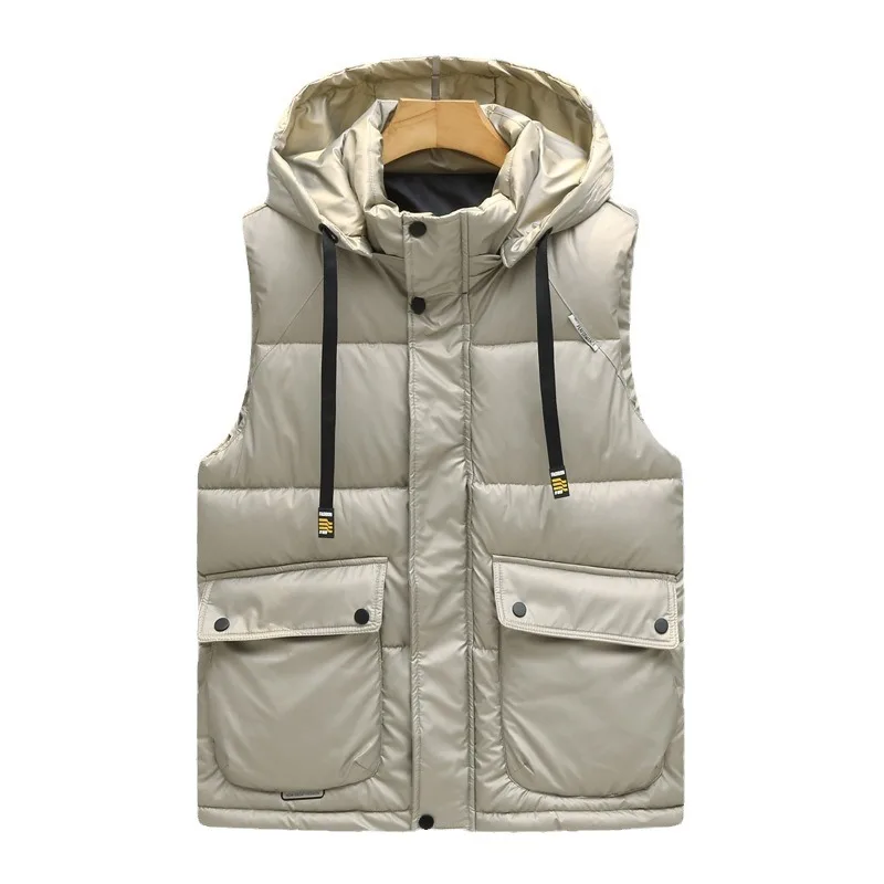 

Autumn and Winter Women's Down Cotton Vest Loose Shoulder Warm Vest Thick Coat