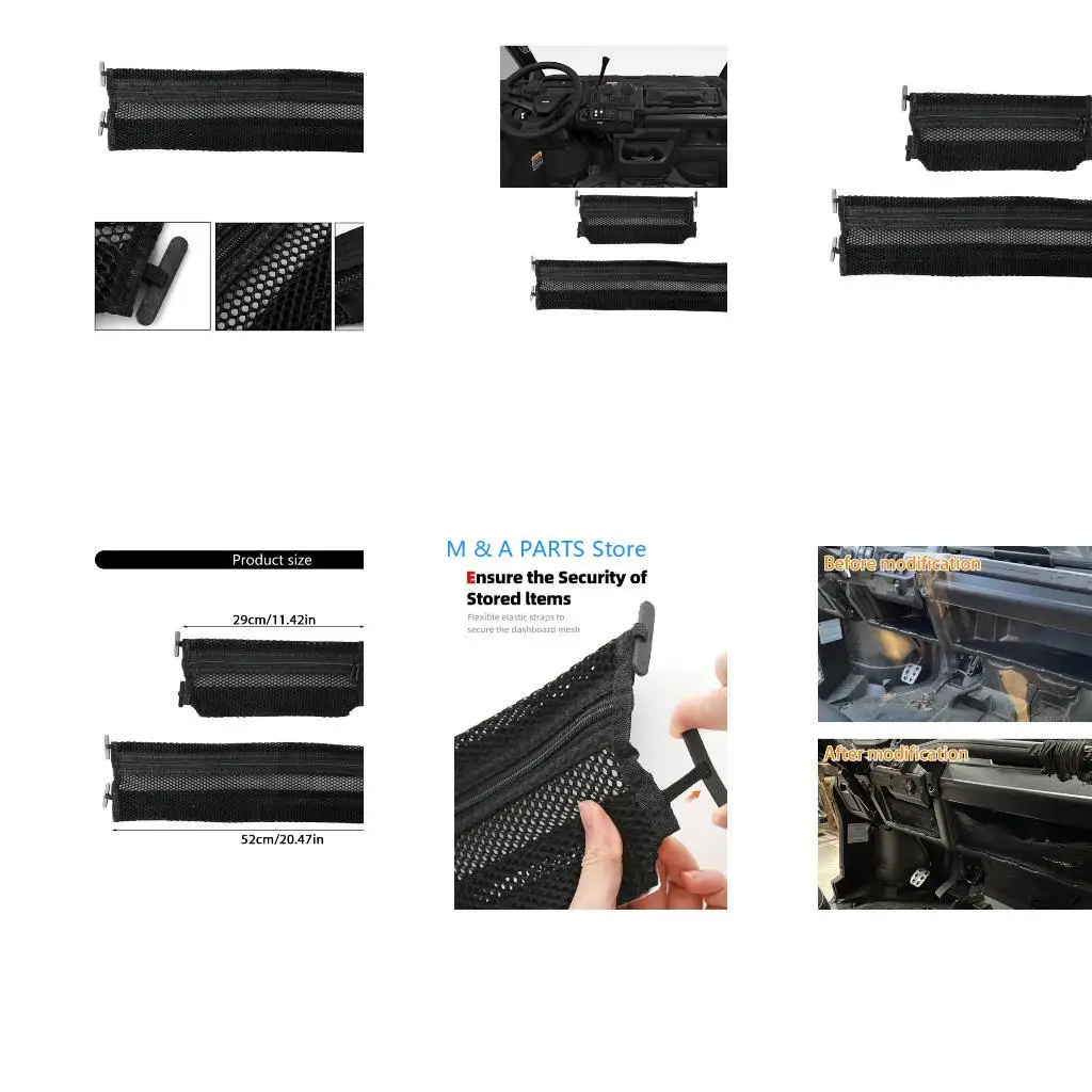 U1JF 715003129 Organizing Net Waterproof Dashboard Storage Cargo Net
