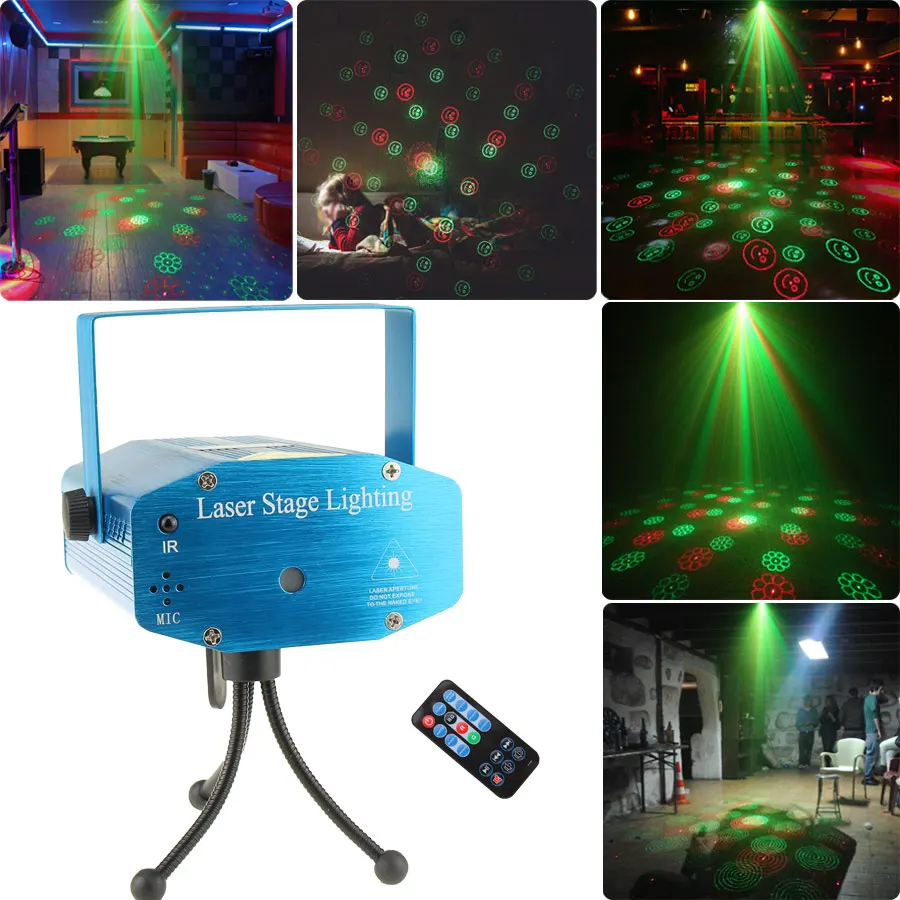 Mini projecteur Laser à distance avec 24 motifs de ciel d\'étoiles, pour Bar, boutique, danse, Disco, fête, noël, DJ, éclairage de scène, N8R1