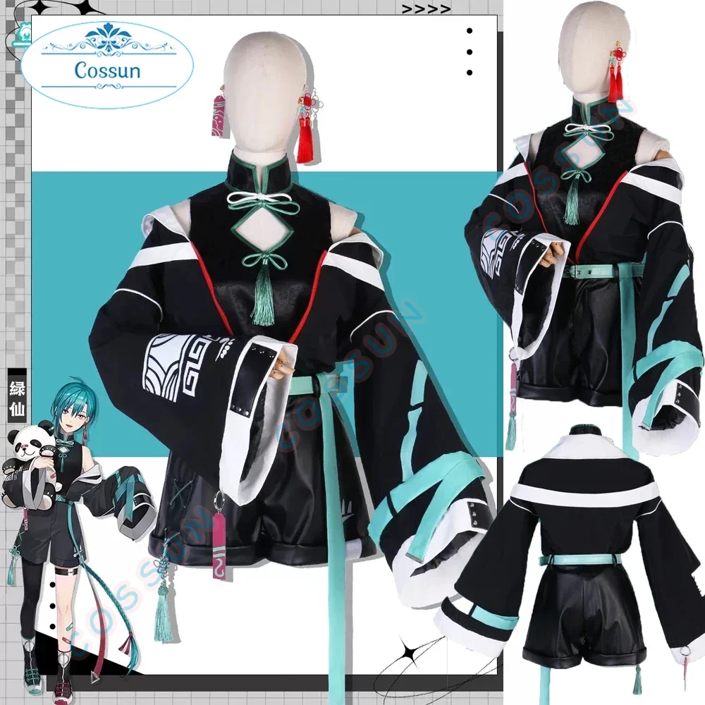 Nijisanji Vtuber Ryushen Cosplay Costume Halloween Outfits Women Men New Suit Panda Doll