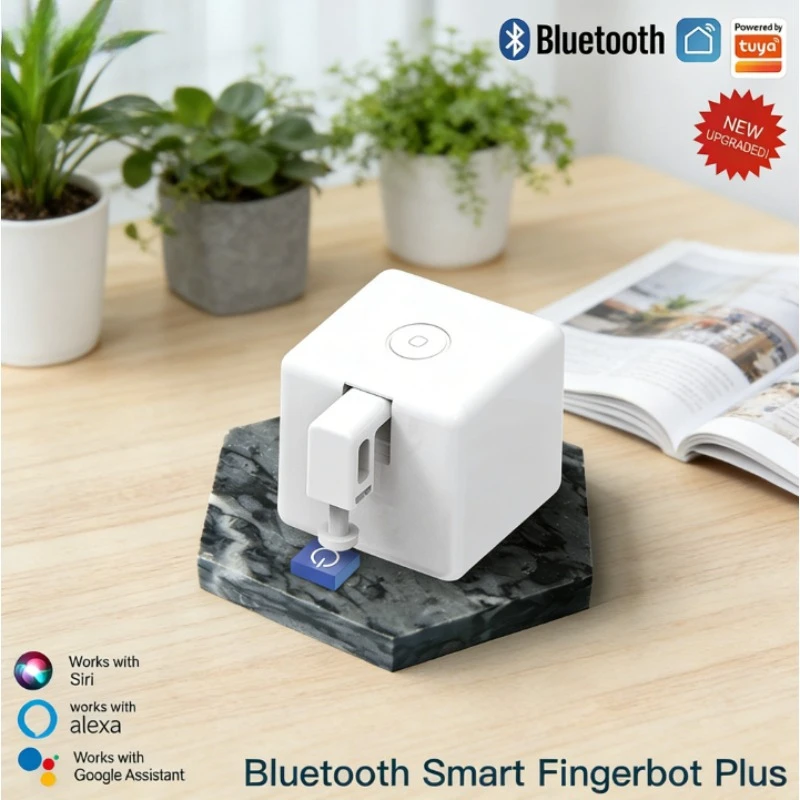 Interruptor Inteligente Bluetooth Tuya Fingerbot, Control por Voz a través de la App Smart Life, Compatible con Alexa y Google Home