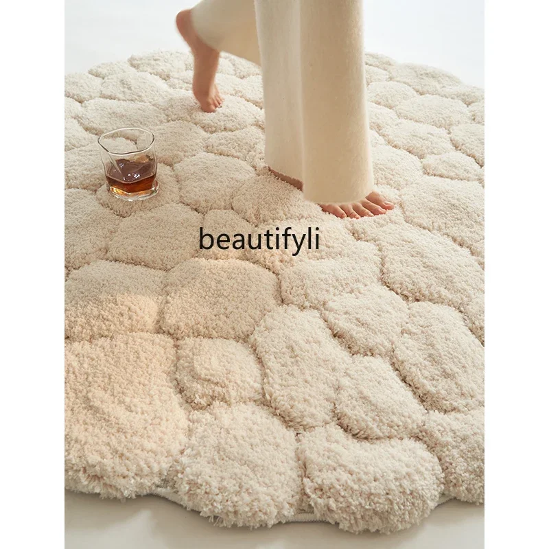 Dresser Round Carpet Light Luxury Premium Bedroom Beside Cream Wind Living Room Floor Mat