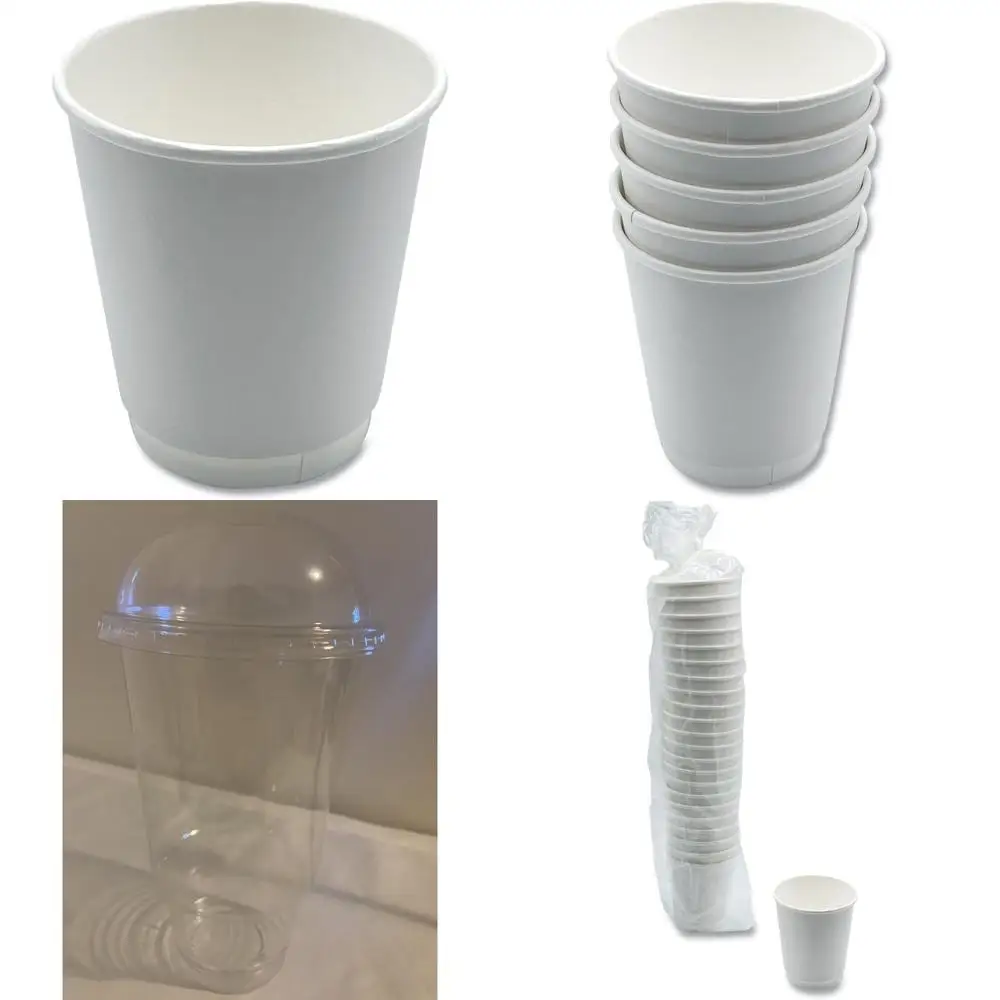 

double-walled white 10oz paper hot cups in bulk, 500 pack