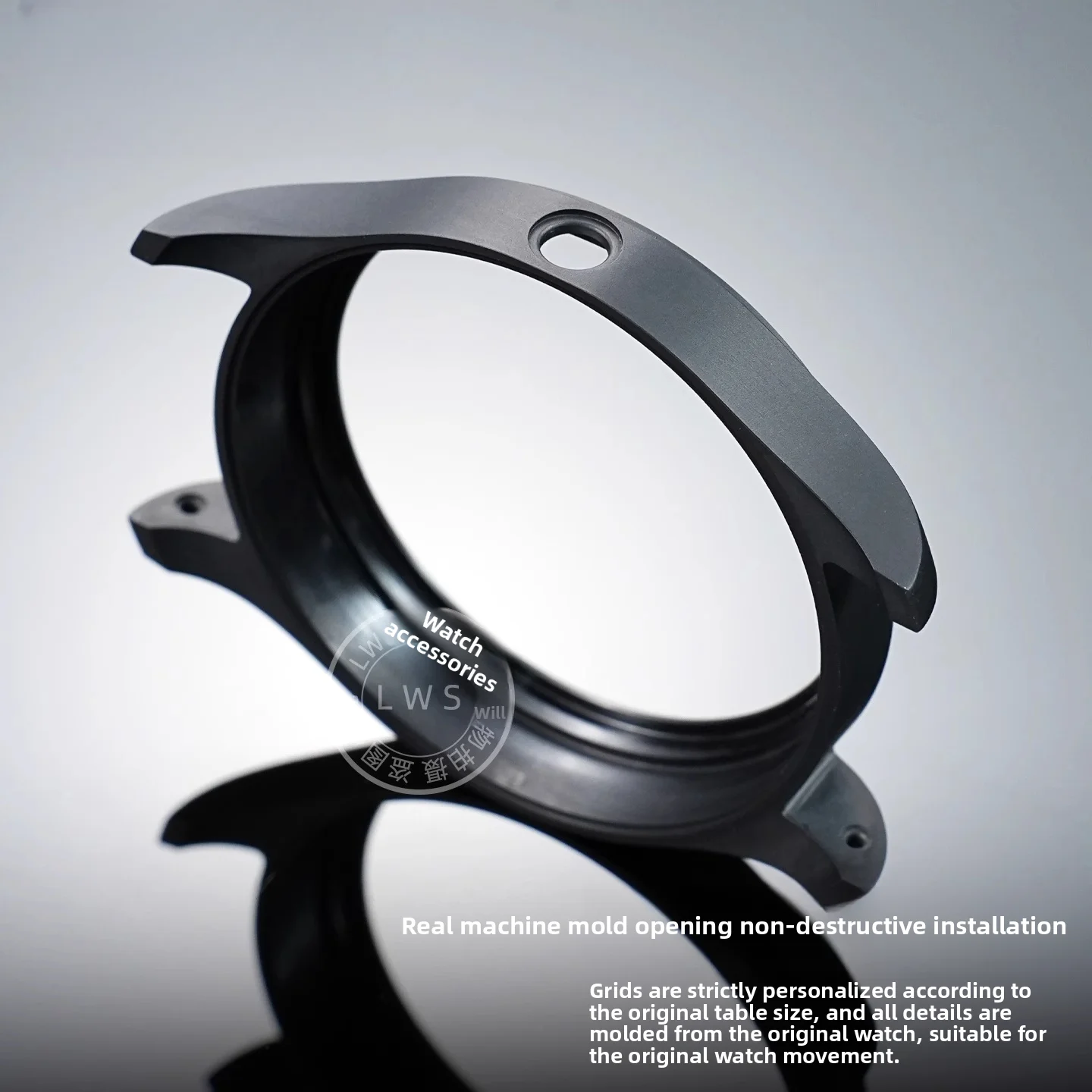 حافظة ساعة من السيراميك لسلسلة IWC Pilot IW326905 ساعة 41 مللي متر قرص أسود غير لامع أجزاء ساعة تعديل استبدال الملحقات #3