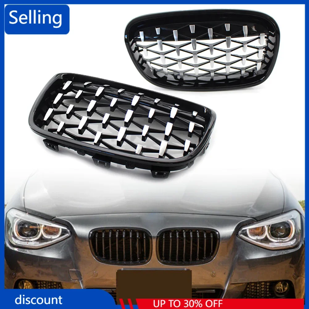 ABS Car Front Hood Kidney Grill Diamond Style Mesh Grille For BMW F20 1 Series 2011 2012 2013 2014 118i 120i 125i Car-Styling st