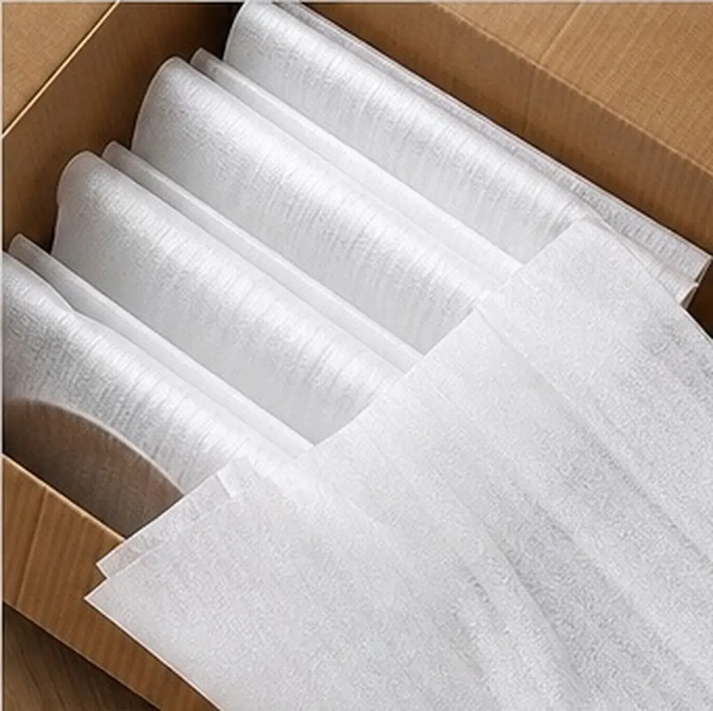100Pcs 25x30cm Laminated Pearl Cotton Cushion Pouches Reusable Thick Protective Wraps for Dishes Glasses China Picture Frames