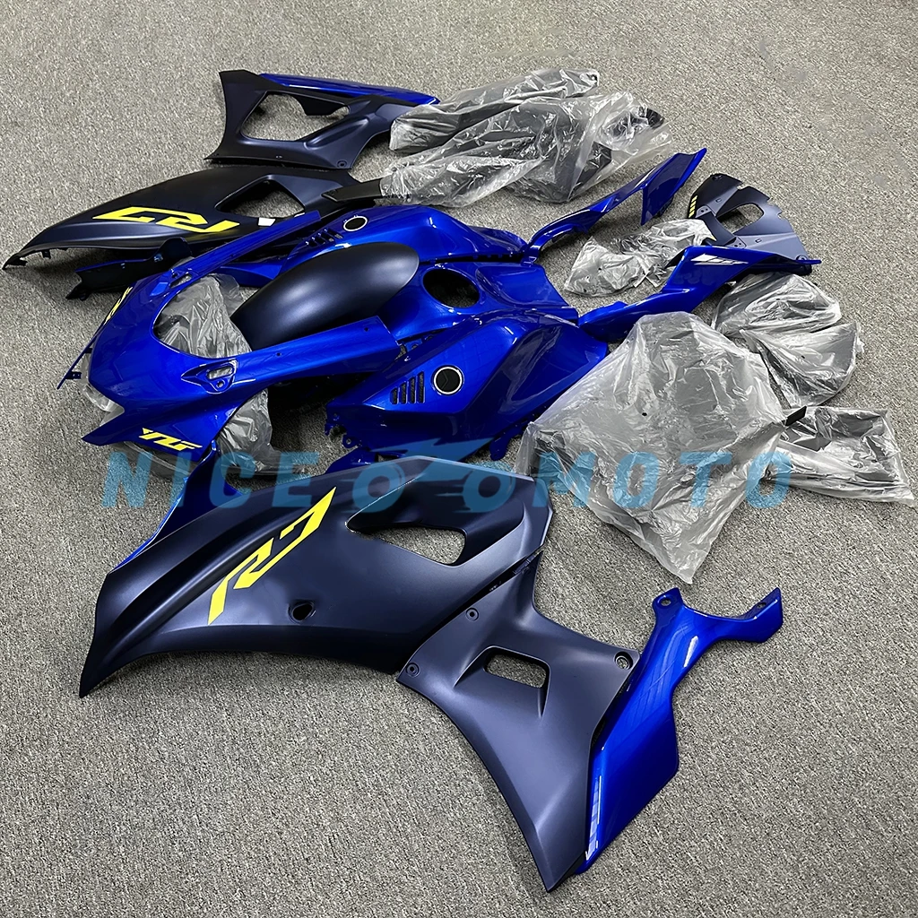 الأزرق هيكل السيارة مجموعة لياماها YZF R7 2022 2023 2024 yzf-r7 22 23 24 YZFR7 قطع غيار الدراجات النارية Fairings كيت