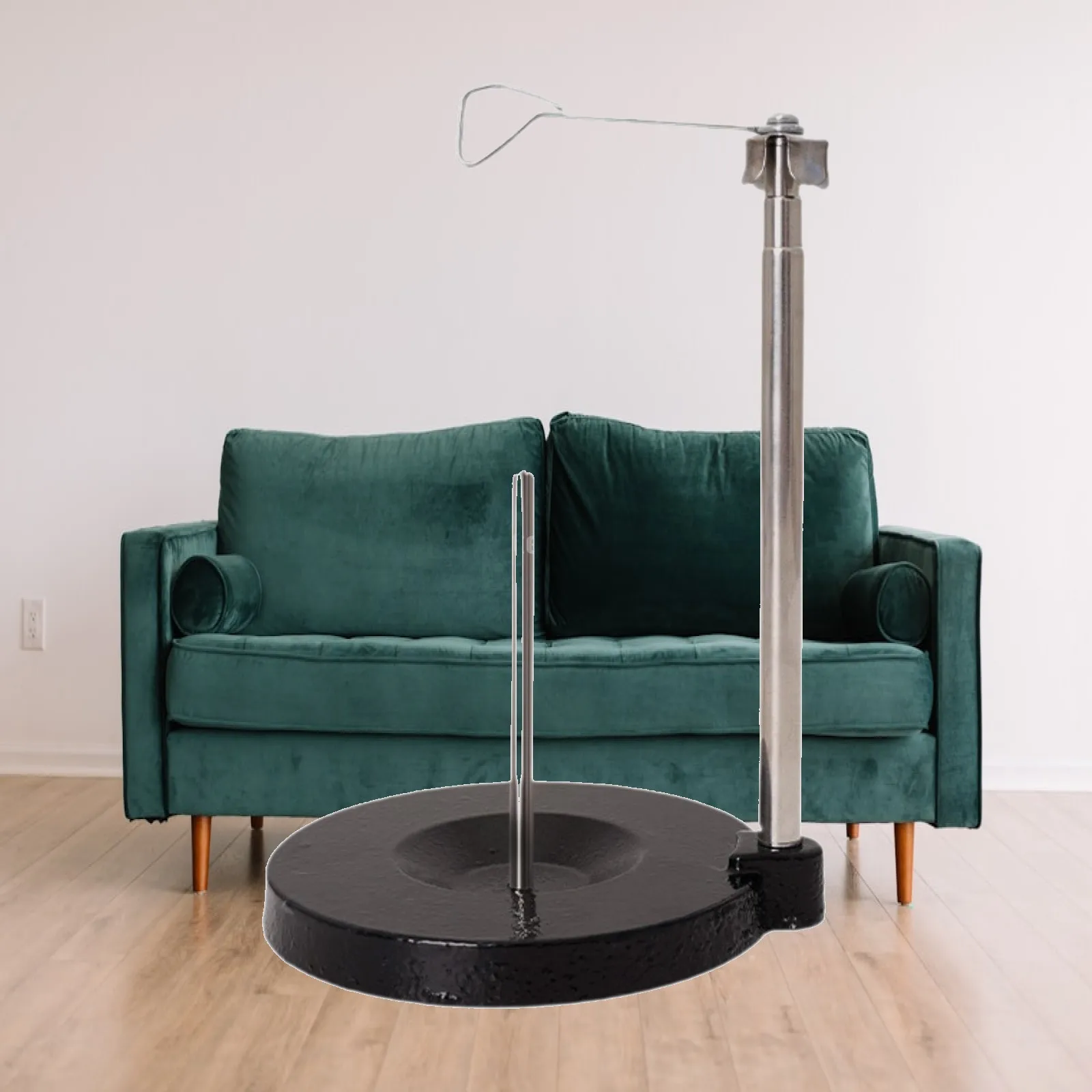 Metal Single Thread Stand Adjustable Spool Holder Rack for Sewing Machine Embroidery Quilting Thread Shelf with Stable Base