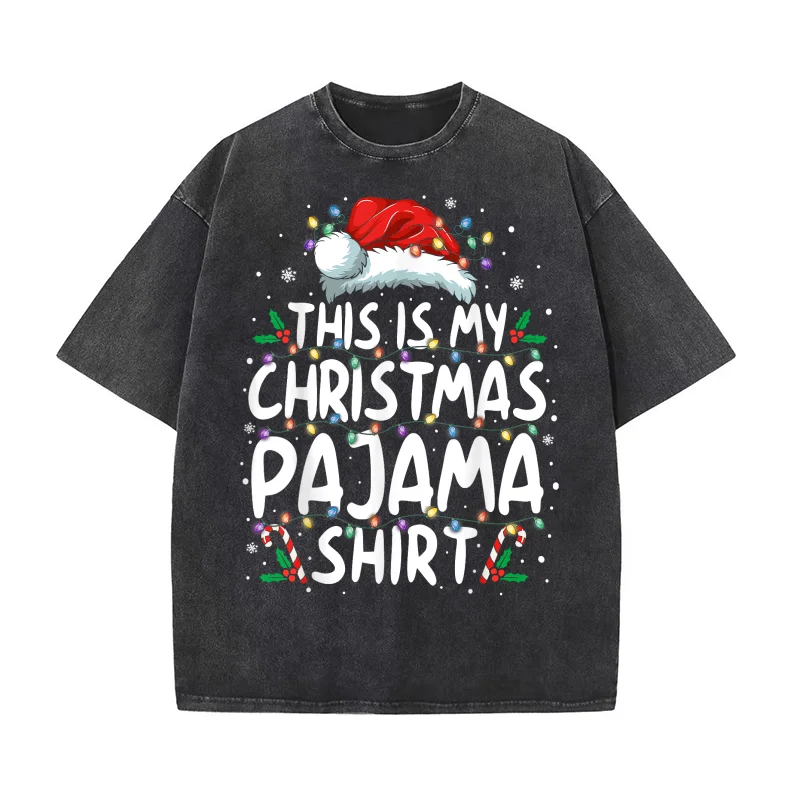 

This Is My Christmas Pajama Shirt Funny Xmas PJs Men Women T-shirt Men's Tee Shirt Short Sleeve Male Clothes Fashion